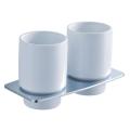 Kraus Fortis Wall-mounted Double Ceramic Tumbler Holder