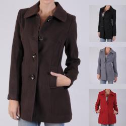 Ci Sono by Journee Junior's Wool-blend Button-front Coat