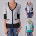 Journee Collection Junior's 3/4-sleeve Button-front Cardigan