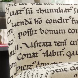 Decor Latin Script Linen Lounger Chair 