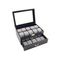 Black Leatherette 20 Watch Case
