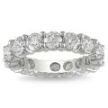 Miadora 18k White Gold 4ct TDW Diamond Eternity Ring (G-H, I1-I2)