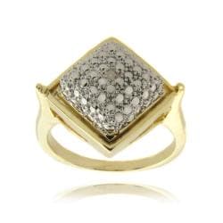 Remove Fusion Finesque Fusion 14-karat Gold Overlay with Genuine Diamond Accent Square Ring