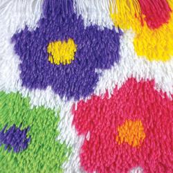 'Flowers' Shaggy Latch Hook Kit