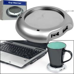 Deluxe USB Beverage Warmer with 4-port Hub