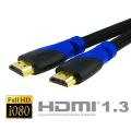10-foot Fully HDCP Compliant Black and Blue High Speed HDMI M/M Cable