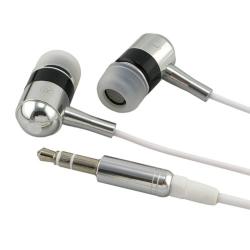 Silver and Black Foldable In-ear Earbud Headphones for MP3 Players