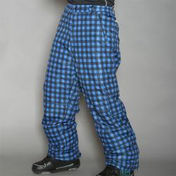 Pipeline Men's Park Check Blue Snowboard Pants