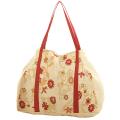 Amorous Floral Print Cotton Tote