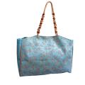 Radiance Floral Print Jute Tote