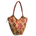 Damask Rose Jute Tote
