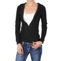 Hailey Jeans Co Junior's Lightweight Waffle Thermal Hoodie Top