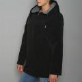 Aeros by Kristen Blake Women's Black Zip-front Hooded Jacket