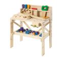 TreeHaus Children's Wooden Work Bench with Tools and Hardware