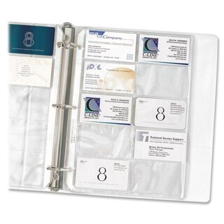 C-Line Clear Business Card Binder Pages (Pack of 10)