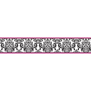Sweet JoJo Designs Hot Pink, Black and White Isabella Wall Border