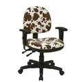 Office Star Animal Print Multi Controlled Sculpted Chair with Arms
