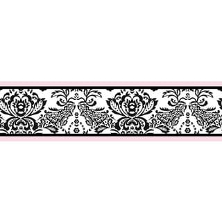 Sweet JoJo Designs Pink and Black Sophia Wall Border