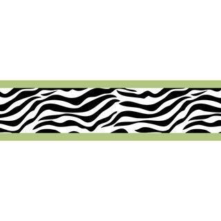 Sweet JoJo Designs Lime Funky Zebra Wall Border