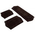 3-piece Chocolate Memory Foam Bath Rug Set