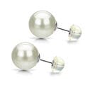 DaVonna 14k Gold White 4-10mm Freshwater Pearl Earrings with Gift Box