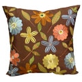 'Milena' Floral Embroidered Jewel Embellished 18x18-inch Throw Pillows (Set of 2)