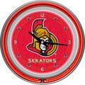 NHL Ottawa Senators Double Neon Ring Clock