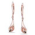 Miadora Sterling Silver Diamond Accent Calla Lily Earrings