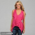 Miso Women's Double Ruffle Sleeveless Top
