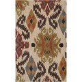 Hand-tufted Beige Ikat Biscotti Wool Rug (8' x 11')