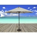 TropiShade 11-foot Premium Beige Dark Wood Market Umbrella