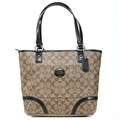 Coach 'Peyton' Khaki Signature Printed Tote Bag