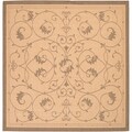 Recife Veranda Natural and Cocoa Area Rug (7'6 x 7'6)