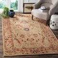 Hand-made Anatolia Ivory Hand-spun Wool Rug (9'6 x 13'6)
