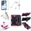 BasAcc Holster/ Protector/ Headset for Samsung Galaxy Note II N7100