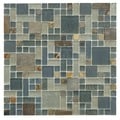 Somertile 12x12 Reflections Versailles Wisp Glass/ Stone Mosaic Tiles (Pack of 10)
