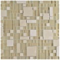 Somertile 12x12 Reflections Versailles Sandstone Glass/ Stone Mosaic Tiles (Pack of 10)