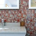Somertile 12x12 Reflections Versailles Bordeaux Glass/ Stone Mosaic Tiles (Pack of 10)