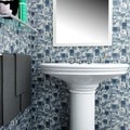 Somertile 12x12 Reflections Versailles Gulf Glass/ Stone Mosaic Tiles (Pack of 10)