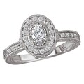 14k White Gold 1/2ct TDW Diamond Milligrain Engagement Ring (G-H, SI1-SI2)