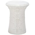 Paradise Zoe White Ceramic Garden Stool