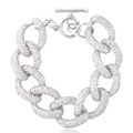 Icz Stonez Rhodium-plated Cubic Zirconia Link Bracelet