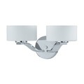Solstice 2-light Chrome and Opal Glass Wall Sconce