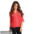 Stanzino Women's Dotted Button-down Shirt