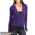 Stanzino Women's Solid Button-down Cardigan