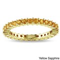Miadora 14k Gold Gemstone Stackable Eternity Ring