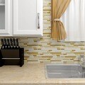 SomerTile 11.75-Inch View Dakar Piano Glass Mosaic Tile (Pack of 17)