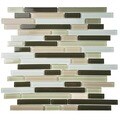SomerTile 11.75-Inch View Chapparal Piano Glass Mosaic Tile (Pack of 17)