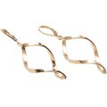 Alexa Starr Goldtone Twisted Diamond-shaped Earrings