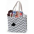 Women's Chevron Print Weatherproof Tote Bag